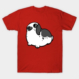 Black and White Lop Bunny Rabbit Coney T-Shirt